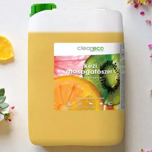 Cleaneco Kézi mosogatószer koncentrátum 5L - Mangó és Papaya illat - Újrahasznosított csomagolásban