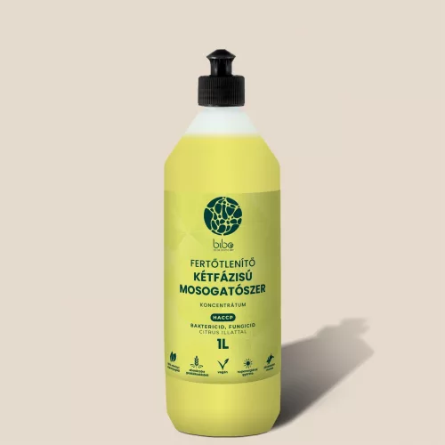 Cleaneco Kétfázisú fertőtlenítő mosogatószer Cleaneco 1L