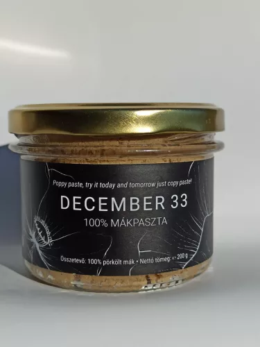 December 33 mákpaszta fehér 100%  200 g