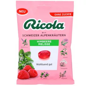 Ricola cukorka málna-citromfű zacskós 75 g
