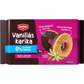 Detki hcn vaníliás karika étcsokoládé 150 g