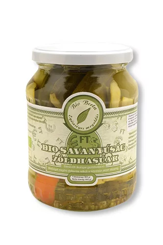 Bio Berta bio zöldhasúak (cukkíni, almapaprika, sárgarépa, zöld papadicsom, paprika) savanyúság 720 ml