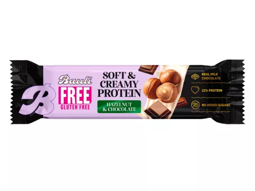 Max Sport gluténmentes soft creamy mogyoró és kakaós szelet 45 g