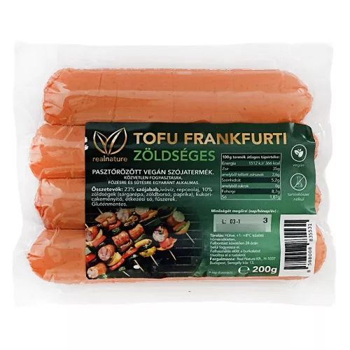 Real Nature tofu frankfurti zöldséges 200 g