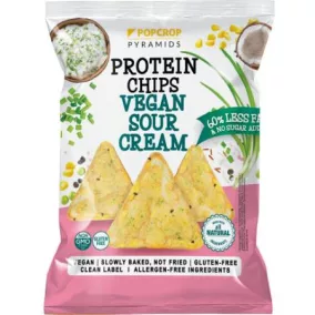   Popcrop pyramids gluténmentes vegán tejfölös-hagymás protein chips 60 g