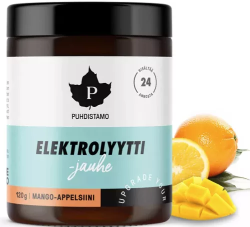 Puhdistamo natúr elektrolit mangó-narancs ízű italpor 120 g