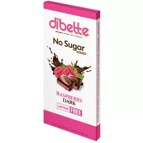  Dibette Nas málnás krémmel töltött étcsokoládé tábla, hozzáadott cukor nélkül, édesítőszerekkel 80 g
