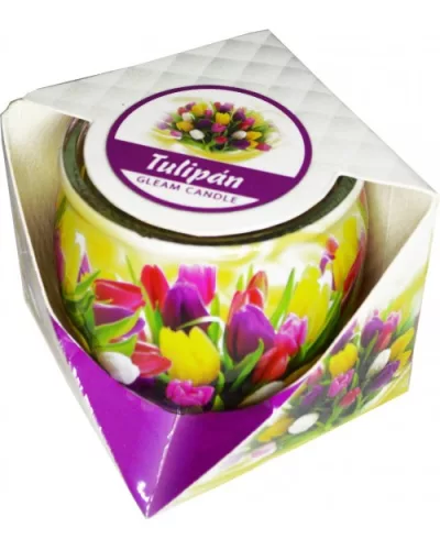 Illatmécses üvegpohárban tulipán 1db