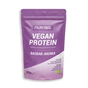 Nutriqa bio vegán baobab-arónia protein shake 250 g
