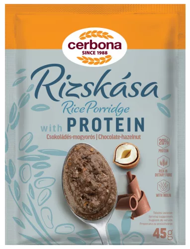Cerbona rizskása csokis-mogyorós proteinnel 45 g
