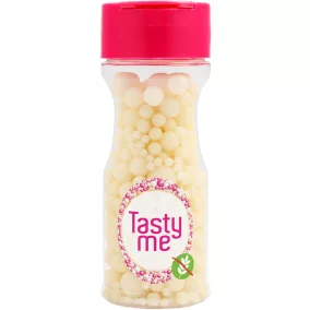   Tasty Me gluténmentes cukorgyöngy tortadekor mix fehér 70 g