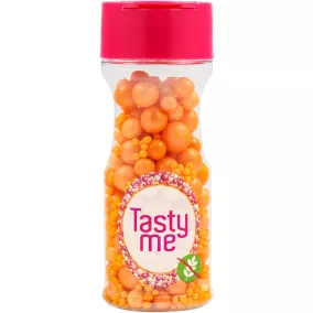   Tasty Me gluténmentes cukorgyöngy tortadekor mix narancssárga 70 g