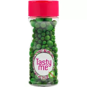  Tasty Me gluténmentes cukorgyöngy tortadekor mix sötétzöld 70 g