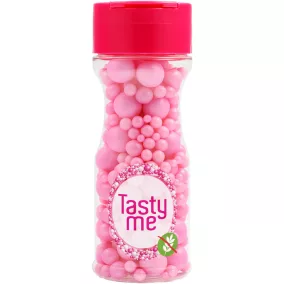   Tasty Me gluténmentes cukorgyöngy tortadekor mix világosrózsaszín 70 g