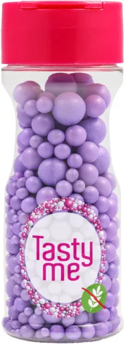 Tasty Me gluténmentes cukorgyöngy tortadekor mix viola 70 g