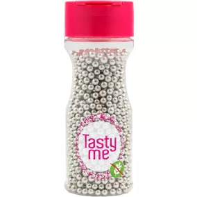   Tasty Me gluténmentes metallic pearls tortadekor mix ezüst 4mm 70 g