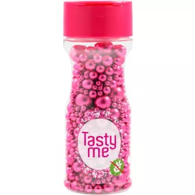  Tasty Me gluténmentes metallic pearls tortadekor mix pink 75 g