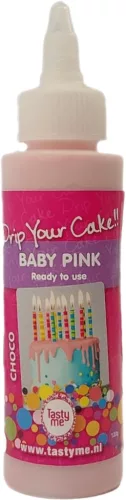 Tasty Me gluténmentes tortabevonó drip (csurgató) babarózsaszín 120 g