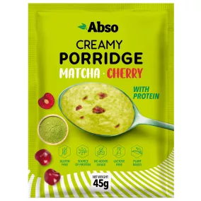   Absorice krémes rizskása matcha porral és liofilizált meggy darabokkal 45 g
