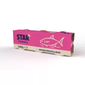 Star aprított tonhal napraforgóolajban 3x80g 240 g