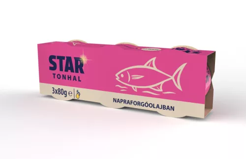 Star aprított tonhal napraforgóolajban 3x80g 240 g