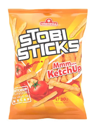 Stobi sticks ketchup ízű kukorica snack 30 g