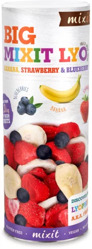 Mixit nagy ropogós gyümölcs-banán, eper, áfonya 160 g