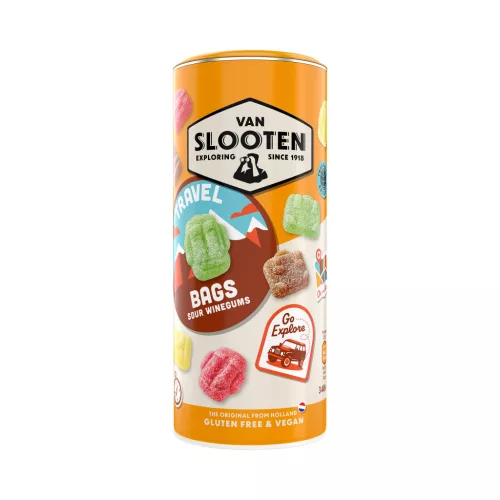Van Slooten gluténmentes és vegán savanyú gumicukor travel bags 340 g