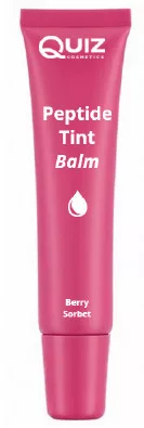 Quiz peptide tint balm ajakdúsító ajakápoló peptidekkel és shea vajjal 2in1bogyós gyümölcsös szorbet színű 10 g