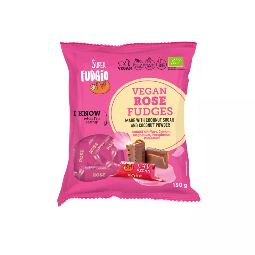 Super fudgio bio tejmentes karamella rózsás 150 g