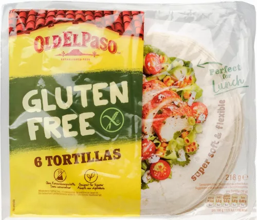 Old El Paso gluténmentes tortilla lap 216 g