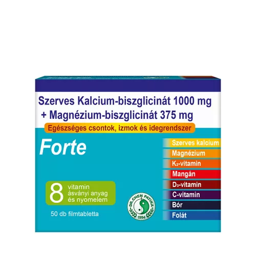 Dr.chen szerves ca-biszglicinát 1000mg+mg-biszglicinát forte 375mg tabletta 50 db