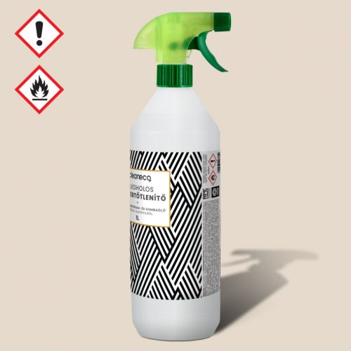 Cleaneco - Alcohol-based hand sanitiser virucide - 1 litre - with spray nozzle