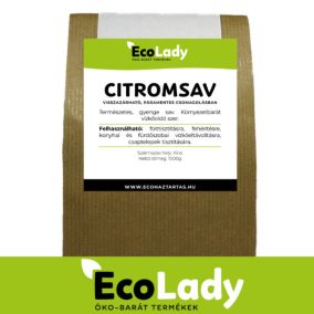   EcoLady Citric Acid - 1000g - in resealable moisture-proof packaging