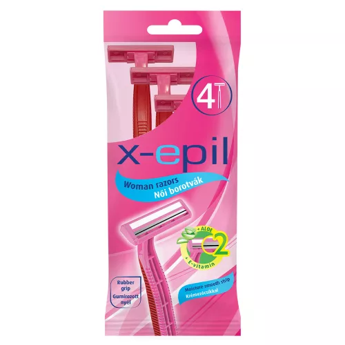 X-Epil eldobható női borotva 2 pengés 4 db