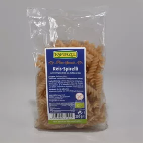  Rapunzel bio rizstészta spirál teljes kiőrlésű gluténmentes 250 g