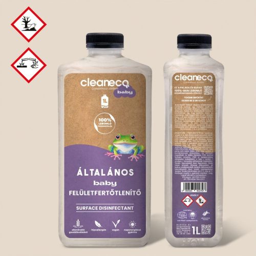 Cleaneco - baby surface disinfectant 1l - in compostable packaging