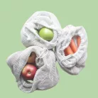 EcoLady Environmentally friendly and reusable mesh cotton bag - M size (31 cm x 25 cm)