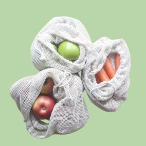   EcoLady Environmentally friendly and reusable Mesh Cotton Bag - L size (31 cm x 38 cm)