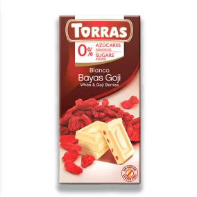   Torras glutén-és cukormentes fehércsokoládé goji bogyó 75 g