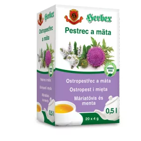 Herbex máriatövis és menta tea 20x4g 80 g
