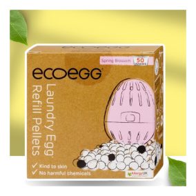   Ecoegg Laundry Egg Refill Soft Spring - 50 washes - with TURMALIN balls