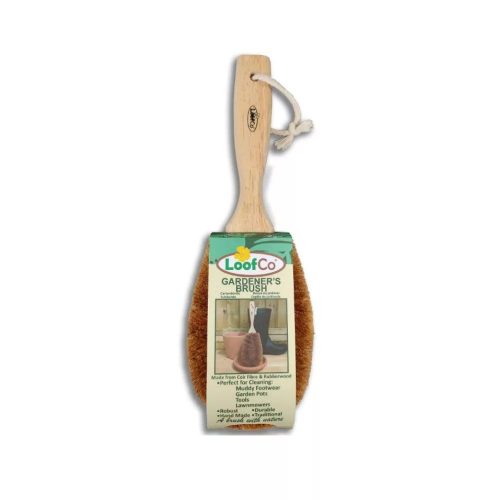 LoofCo coconut fibre garden brush with handle - 1 pc