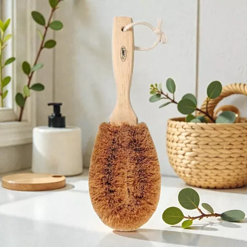 LoofCo coconut fibre garden brush with handle - 1 pc