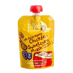   Ellas Kitchen bio csirke csemegekukorica püré bébiétel 130 g