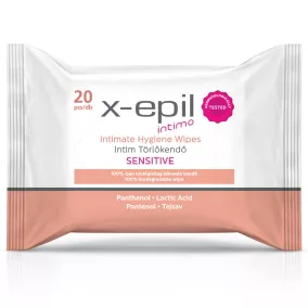 X-Epil intimo intim törlőkendő-sensitive 20 db