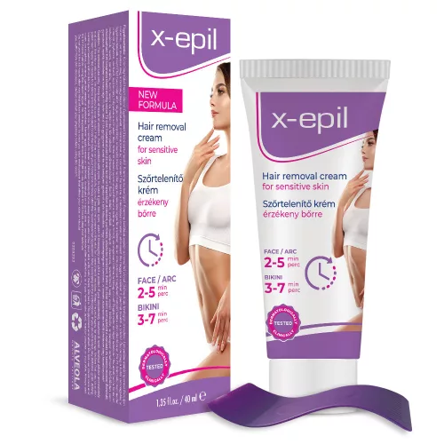X-Epil szőrtelenítő krém arcra, bikini vonalra 40 ml