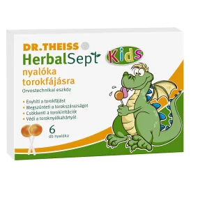   Dr.Theiss herbalsept nyalóka torokfájásra - narancs ízesítésű 6 db 85 g