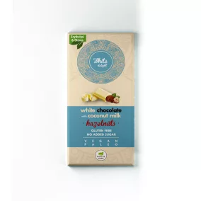   Health Market White Delight Kókusztejes fehércsokoládé egész mogyoróval 80g