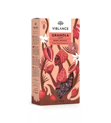 Viblance ropogós granola light berry brownie 300 g